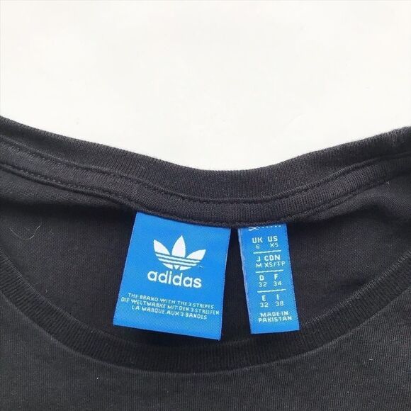 Adidas black trefoil boxy t-shirt EUC XS(6Y) - Picture 4 of 5